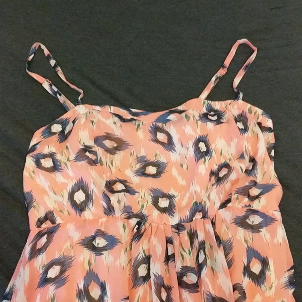 Forever 21 printed high low dress 2x